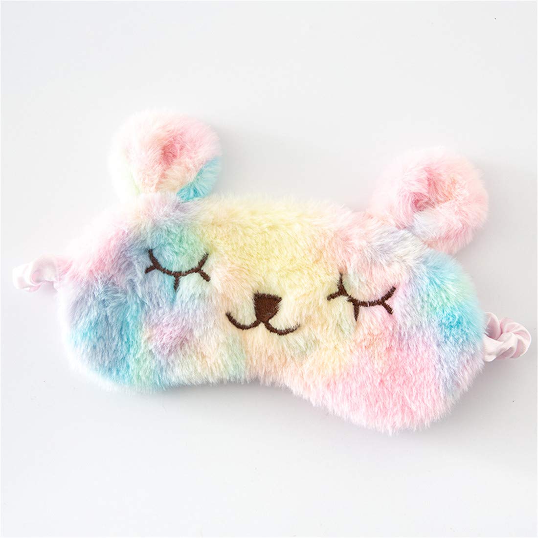Cute Animal Sleeping Mask Soft Plush Blindfold Cute Rabbit Panda Koala Eye Cover Eyeshade for Kids Teens Girls Women (Flamingo)