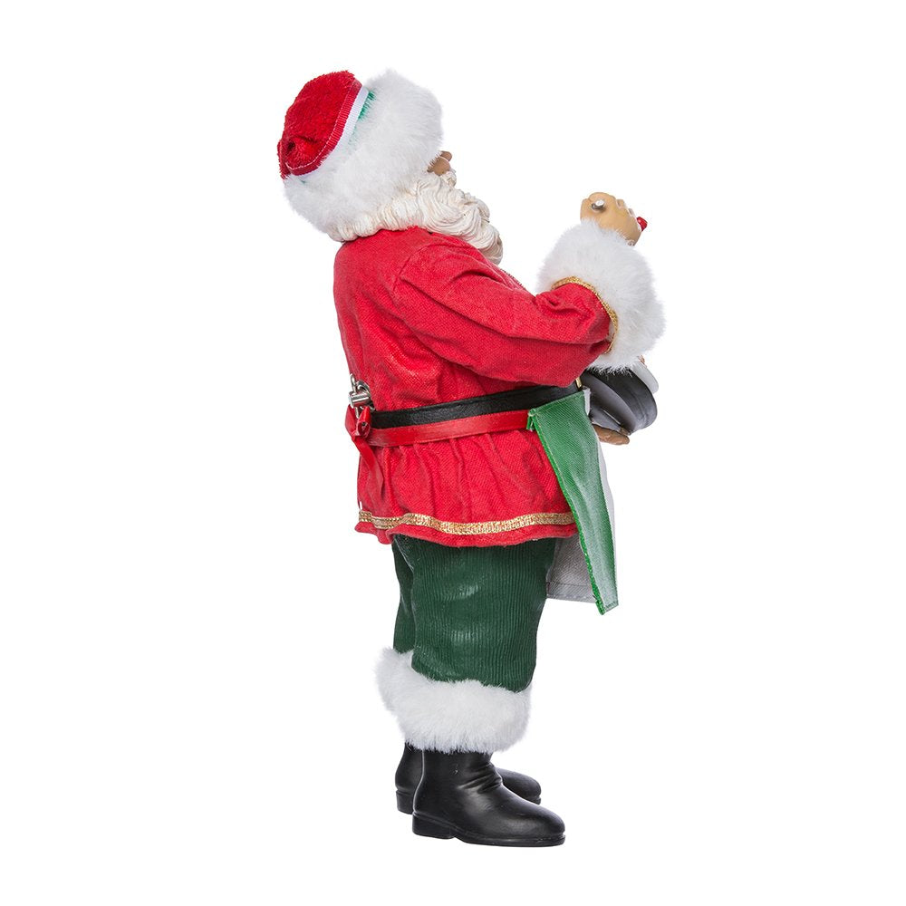 Kurt Adler Musical Fabriche Italian Santa, 10.5-Inch