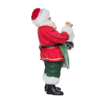 Kurt Adler Musical Fabriche Italian Santa, 10.5-Inch
