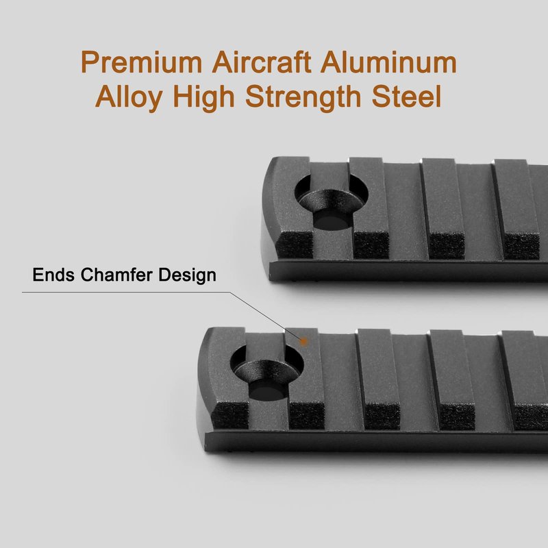 Bontok Single Picatinny Aluminum Accessory Rail Set 3 5 7 9 11 13 Slot with 13 T-Nuts & Screws, 6 Wrench