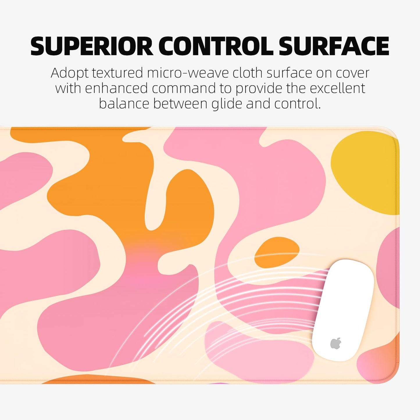 EFISH Japanese Mouse Pad (800 * 300 * 3 MM) Extended Large Mouse Mat Desk Pad, Stitched Edges Mousepad,Non-Slip Rubber Base,XL Gaming Mouse Pad for Office & Home
