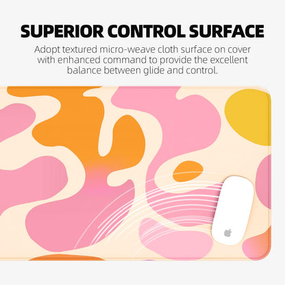 EFISH Japanese Mouse Pad (800 * 300 * 3 MM) Extended Large Mouse Mat Desk Pad, Stitched Edges Mousepad,Non-Slip Rubber Base,XL Gaming Mouse Pad for Office & Home