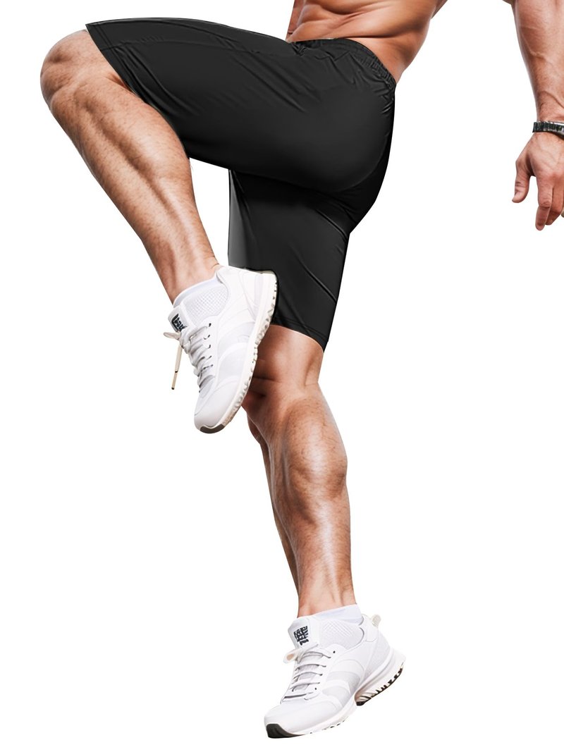 Hidkat Men's Athletic Shorts Lightweight Sport,Gym,Workout，Running Jogging Shorts Quick Dry with Zipper Pockets Black