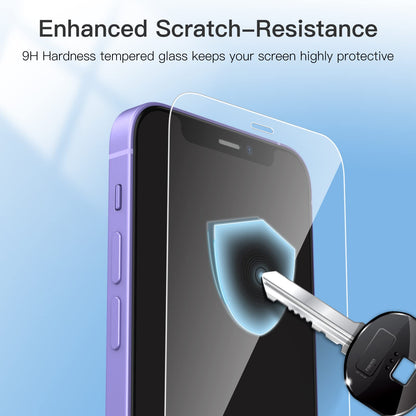 JETech Full Coverage Screen Protector for iPhone 16e 2025, iPhone 13/13 Pro 6.1-Inch, Tempered Glass Film with Easy Installation Tool, Case-Friendly, HD Clear, 3-Pack
