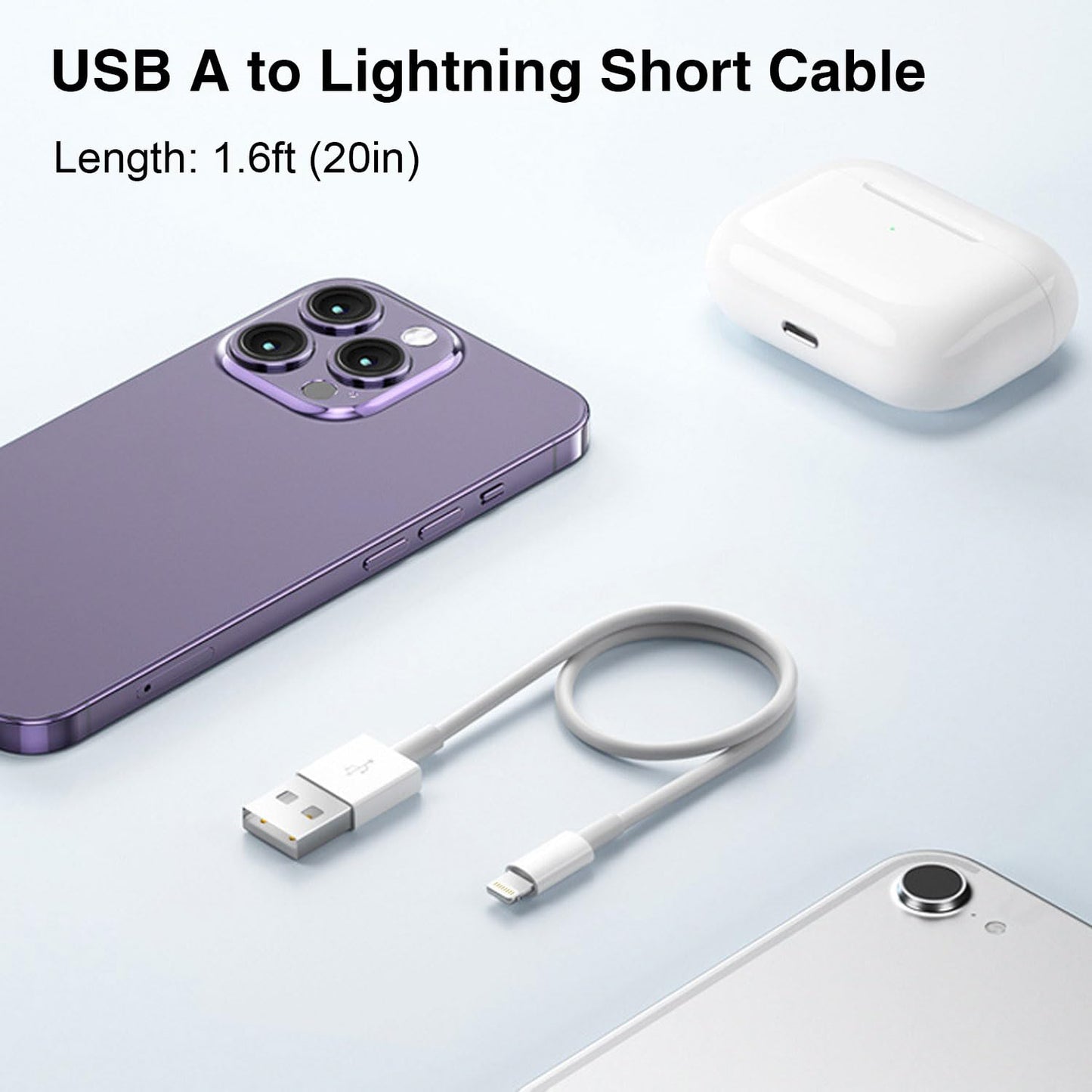 Car Carplay Cable for iPhone 17/16/15, USB A to USB C Cable Compatible for iPhone 17/16,17Air, 17/16/15 Pro Max,16E,16 Plus, iPad 10th/11 Gen,iPad Pro 12.9, Air 5th/4th Charger Cord,Car Charging Cable