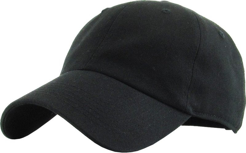 KBETHOS Classic Cotton Dad Hat Bundle Adjustable Unconstructed Plain Cap (One Size, Black (12 Pack))