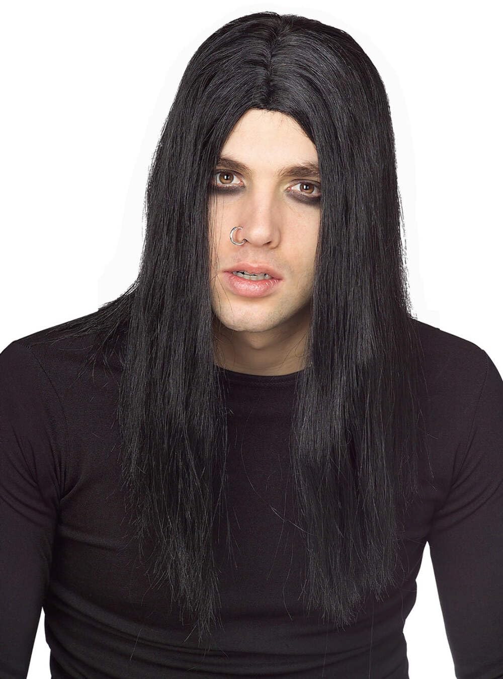 Rubies Men's Evildoer Costume Wig, Black, One Size