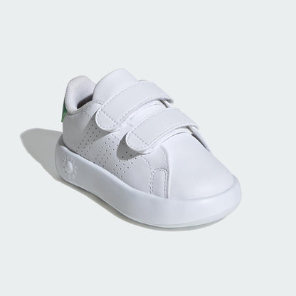 adidas Unisex Baby Advantage Shoes Kids, Cloud White/Cloud White/Green, 5.5 UK Child