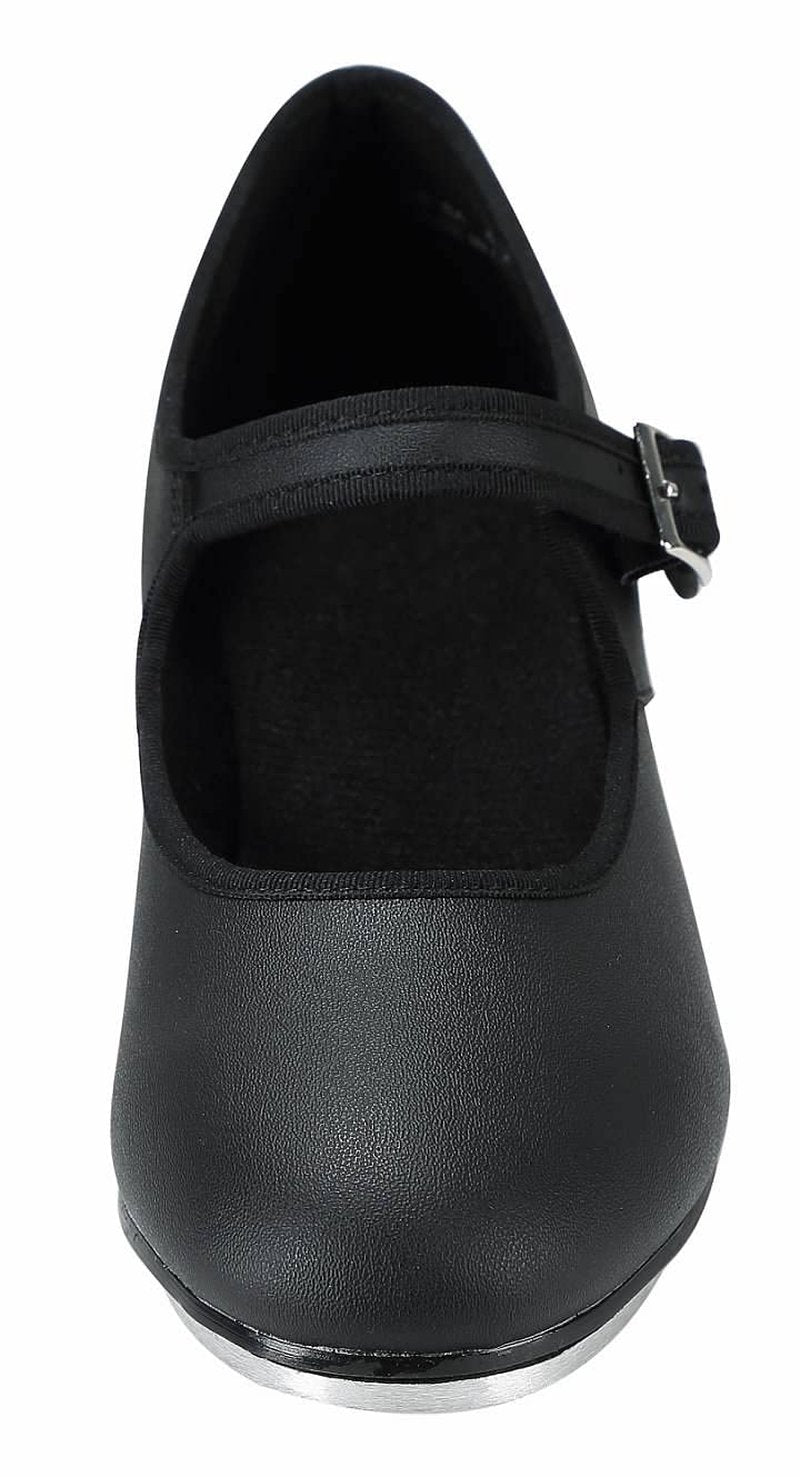Linodes Unisex PU Leather Easy Strap Tap Shoe Dance Shoes for Women and Men's Dance Shoes-608-1-Black-4M