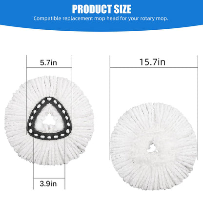 5 Pack Mop Replacement Heads ,Spin Replacement Mop Heads Mops Refill Compatible for vileda 1 Tank System , Microfiber Swivel Mops Refill,Deep Clean,Machine Washable and Easy to Replace