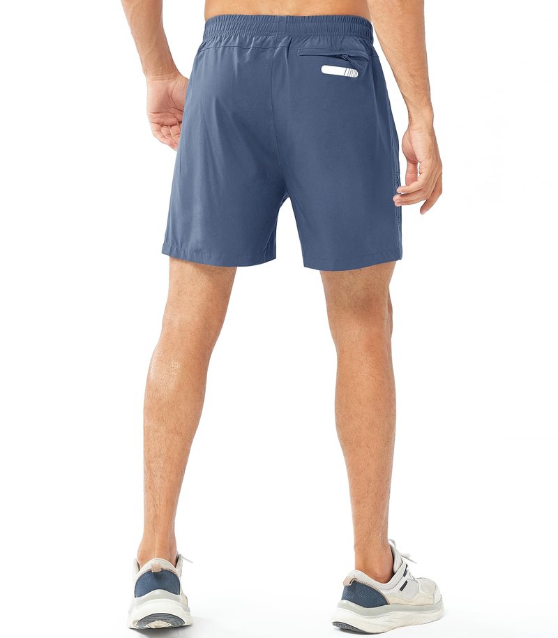 NORTHYARD Men's Athletic Running Shorts Gym Workout 7"/9"/5" Quick Dry Lightweight Sports Basketball Tennis 3 Zipper Pockets FEDERALBLUE-5inch 3XL