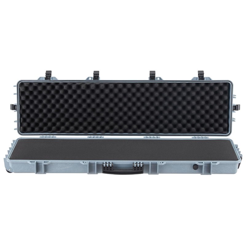 VEVOR Rifle Case, Rifle Hard Case with 4 Layers Fully-protective Foams, 50 inch Lockable Gun Storage with Wheels, IP67 Waterproof & Dustproof, for Rifle, Shotgun, Airsoft Gun, Grey