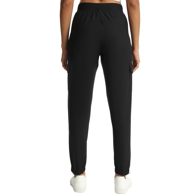 Rrosseyz Women's Cargo Pants with Pockets-Lightweight Quick Dry Water Resistant Hiking Pants for Travel Casual Athletic and Outdoor(Dark Black,L)