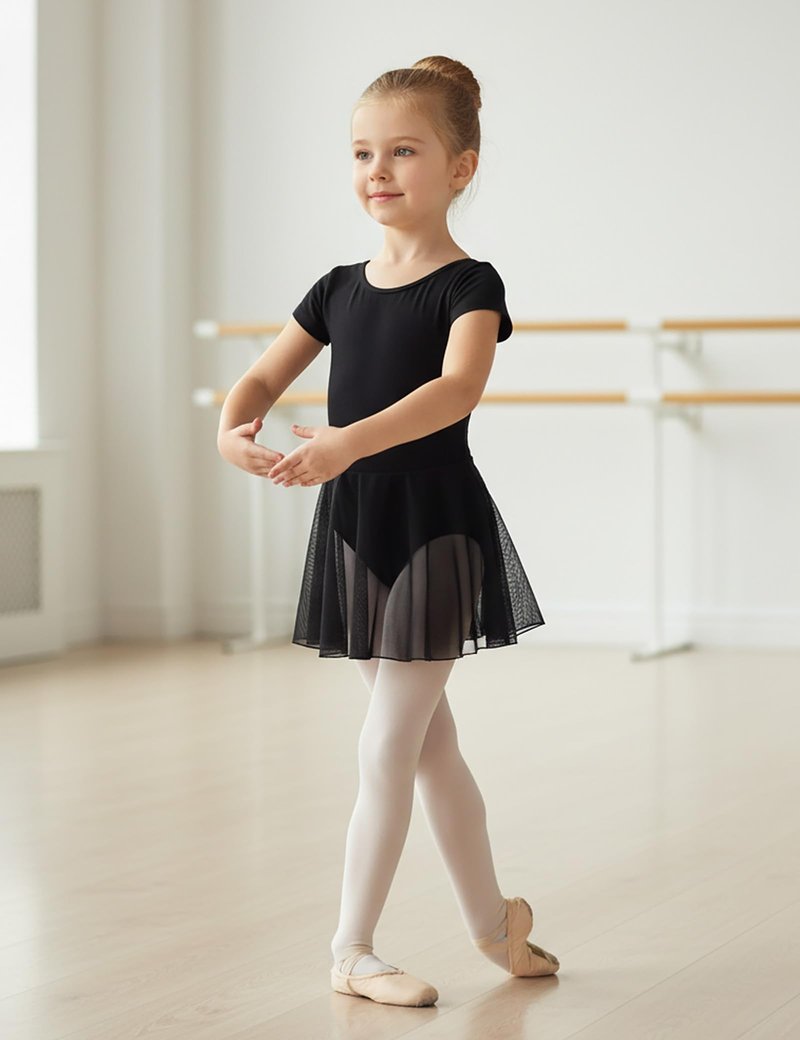 DIPUG Ballet Leotards for Girls Dance Leotards Black 2-4T