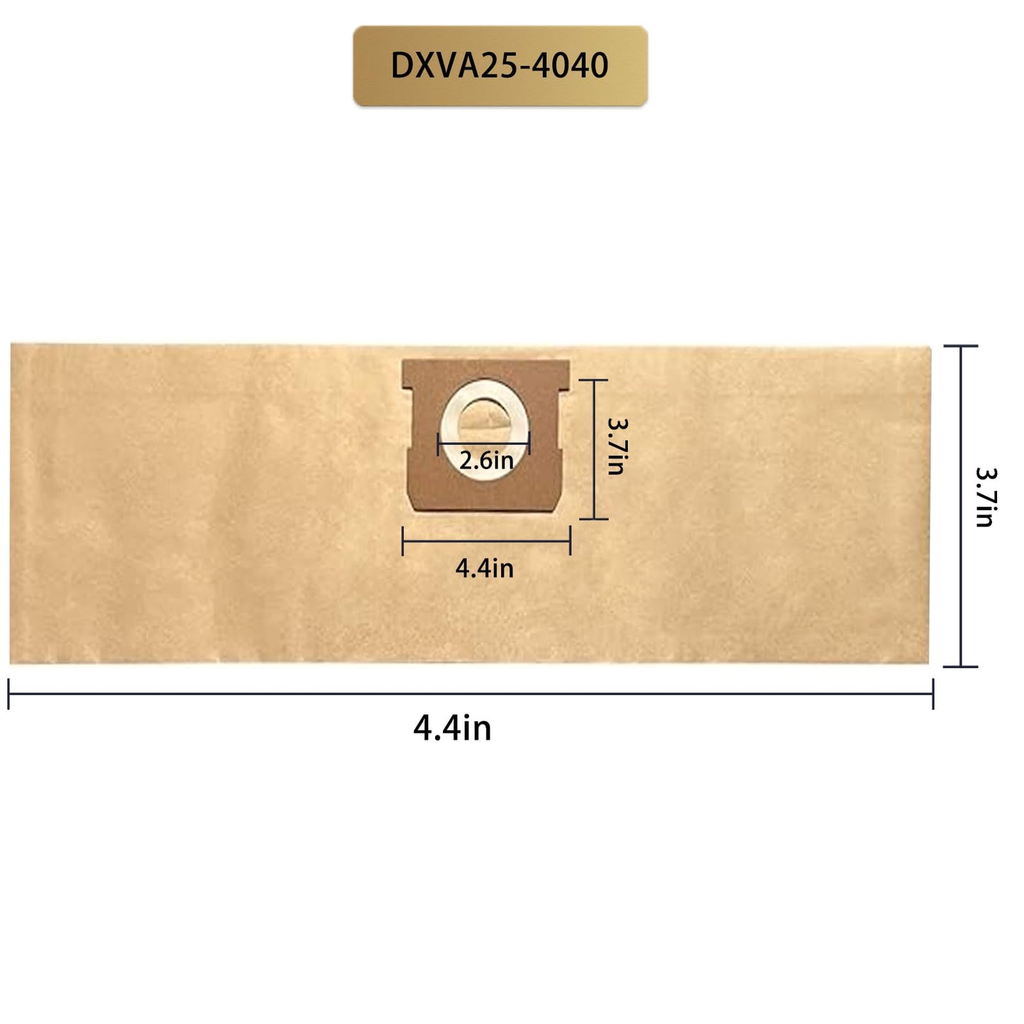 6pack DXVA25-4040 Shop Vac Bags 4 Gallon for DEWALT DXV04T Wet/Dry Vacuum