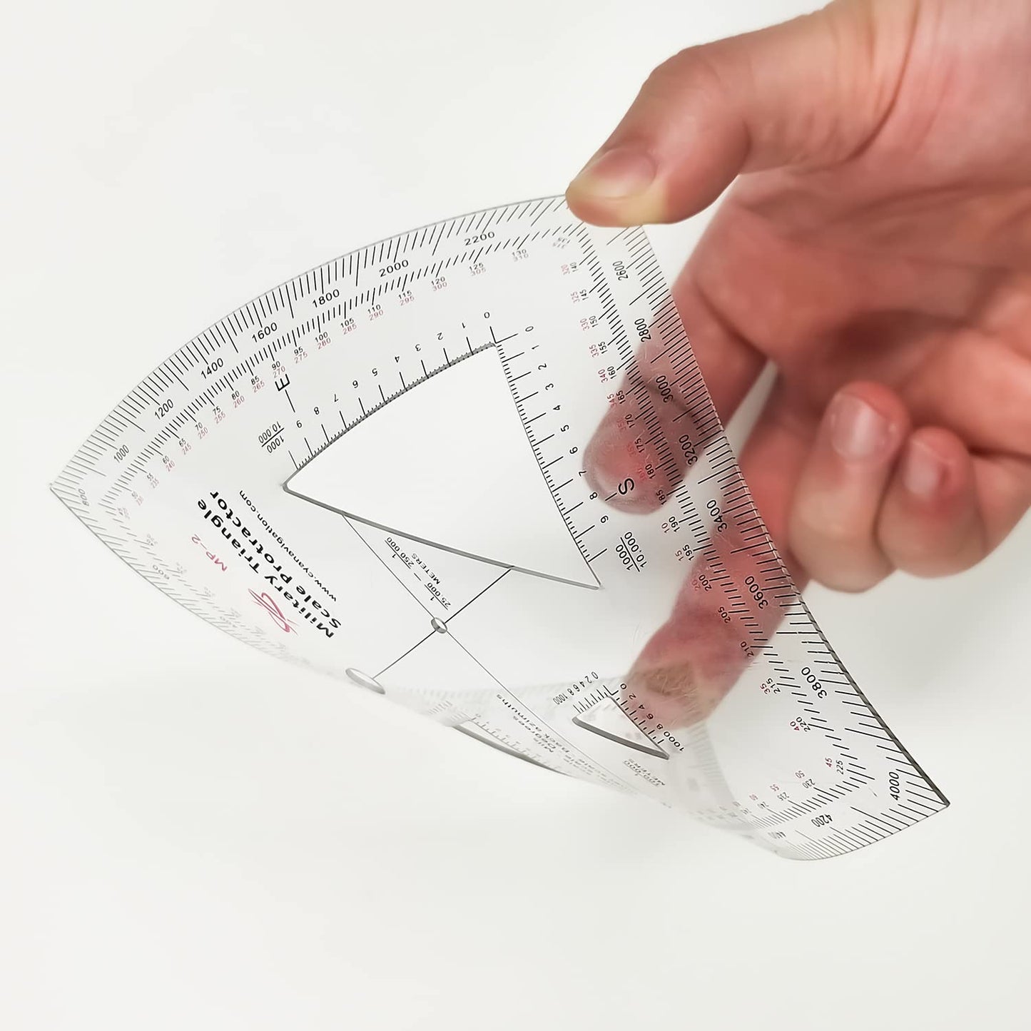 CYA Military Map Protractor Coordinate Scale Map for Land Navigation, Military Style UTM/MGRS Coordinate Scale