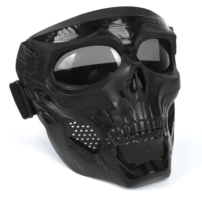 Outamateur Motorcycle Skull Goggle Mask Riding Goggles Safety Road Riding UV Motorbike Glasses for Riding/Skiing/Snowing/Motorcycling/Halloween (Grey Lens)