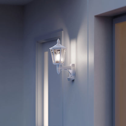 Steinel Outdoor Wall Light L 15 S white- 180° Motion Sensor, 10 m Reach,max. 60 W, Classic Design, for Entrance and Fronts