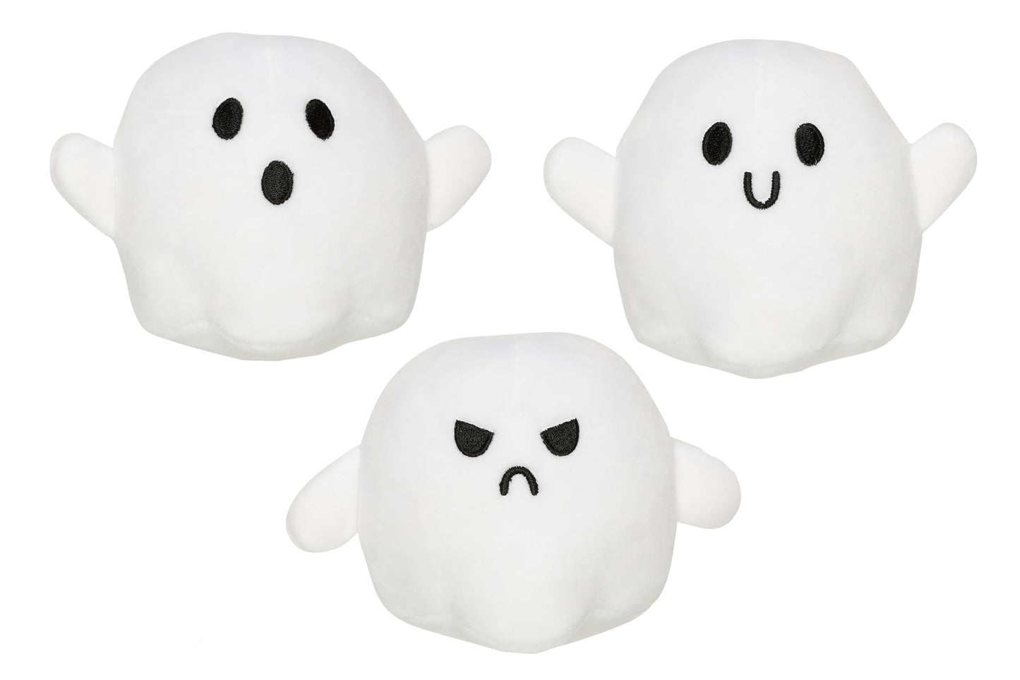 Pearhead Halloween Ghost Dog Toy Set, Plush Squeaky Pet Chew Toys for Dogs, Durable Soft Plush Fabric, Interactive Multi-Pack Value Gift for Puppies and Small to Medium Breeds