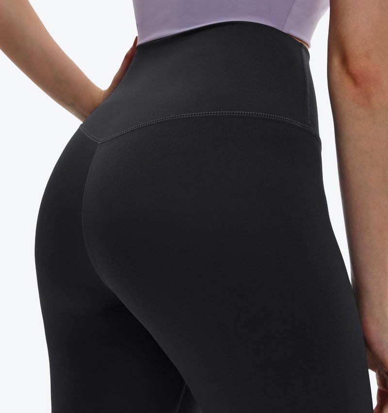 Saniripple High Waisted Soft Leggings 25" Stretchy Workout Yoga Pants for Women Black Medium