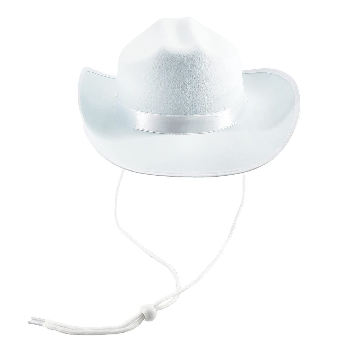 The Dreidel Company Cowboy Hat Western Hat, Dress Up Costume Clothes for Kids, Pretend Play, Party Favors (White Cowboy Hat)