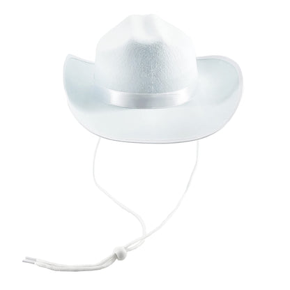 The Dreidel Company Cowboy Hat Western Hat, Dress Up Costume Clothes for Kids, Pretend Play, Party Favors (White Cowboy Hat)