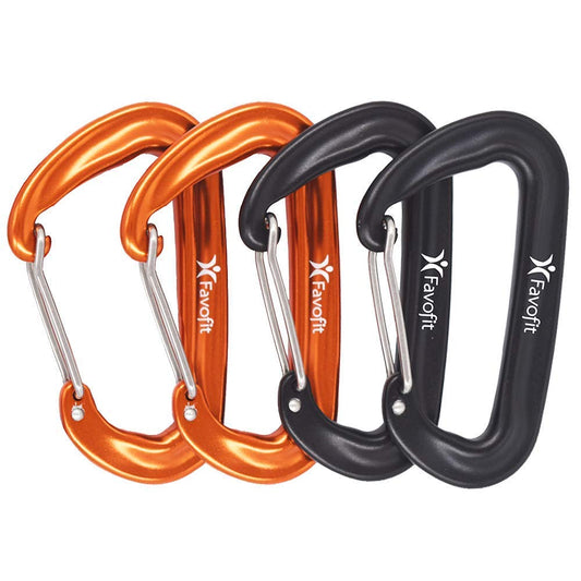 12KN Heavy Duty Carabiner Clips - Favofit 3.2'' Small Carbineers for Hiking Camping Hammocks Keys Keychains Dog Leashes - Ideal for Outdoor Enthusiasts