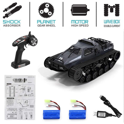 Mostop Remote Control Crawler High Speed Tank Off-Road 4WD RC Car 2.4 Ghz RC Army Truck 1/12 Drift Tank RC Tank for Kids Adults