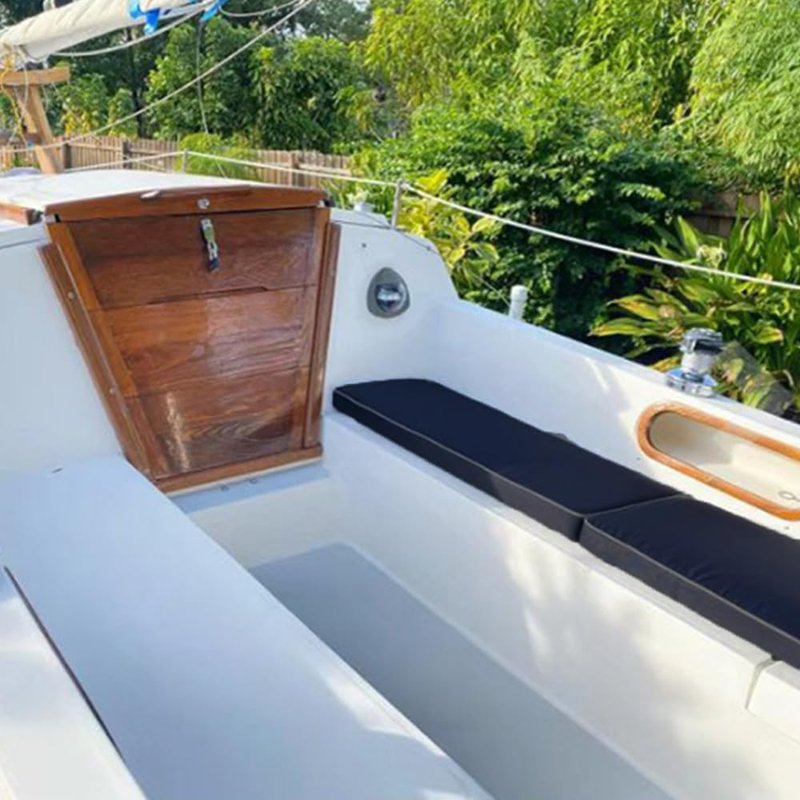 Boat Seat Cushion, Waterproof PU Leather Boat Bench/Seat Cushions, High Density Thick Sponge Bench Cushion, Removable Boat Seat Mat Soft(Length 56" x Width 15.6" x Height 2.8")