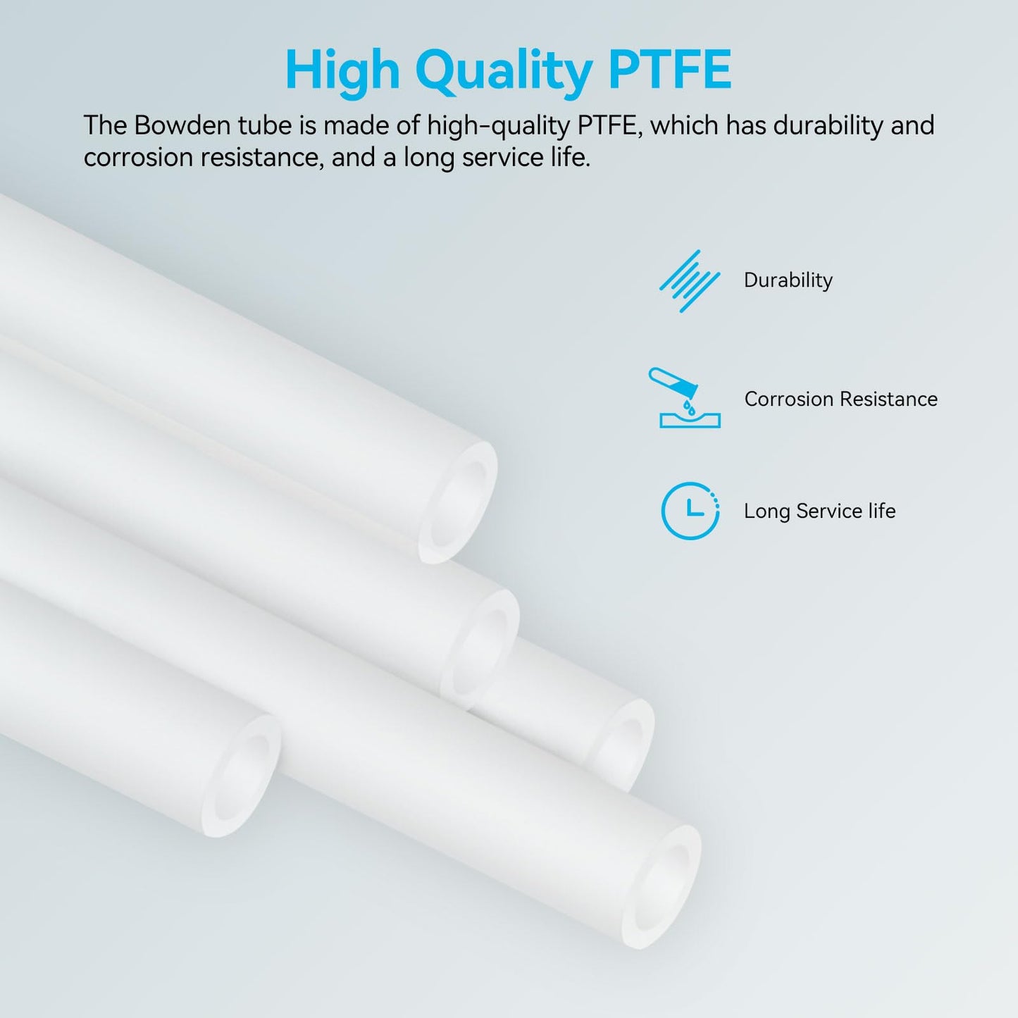 Redrex 5M PTFE Tube for A1 2.5mm IDx4mm OD Transparent Ultra-smooth Heat-resistant Bowden Tube with Cutter for 1.75mm Filament for Bambu Lab A1/A1 mini/P1P/P1S/X1C,K1/K1 Max/Ender 3 V3 3D Printer