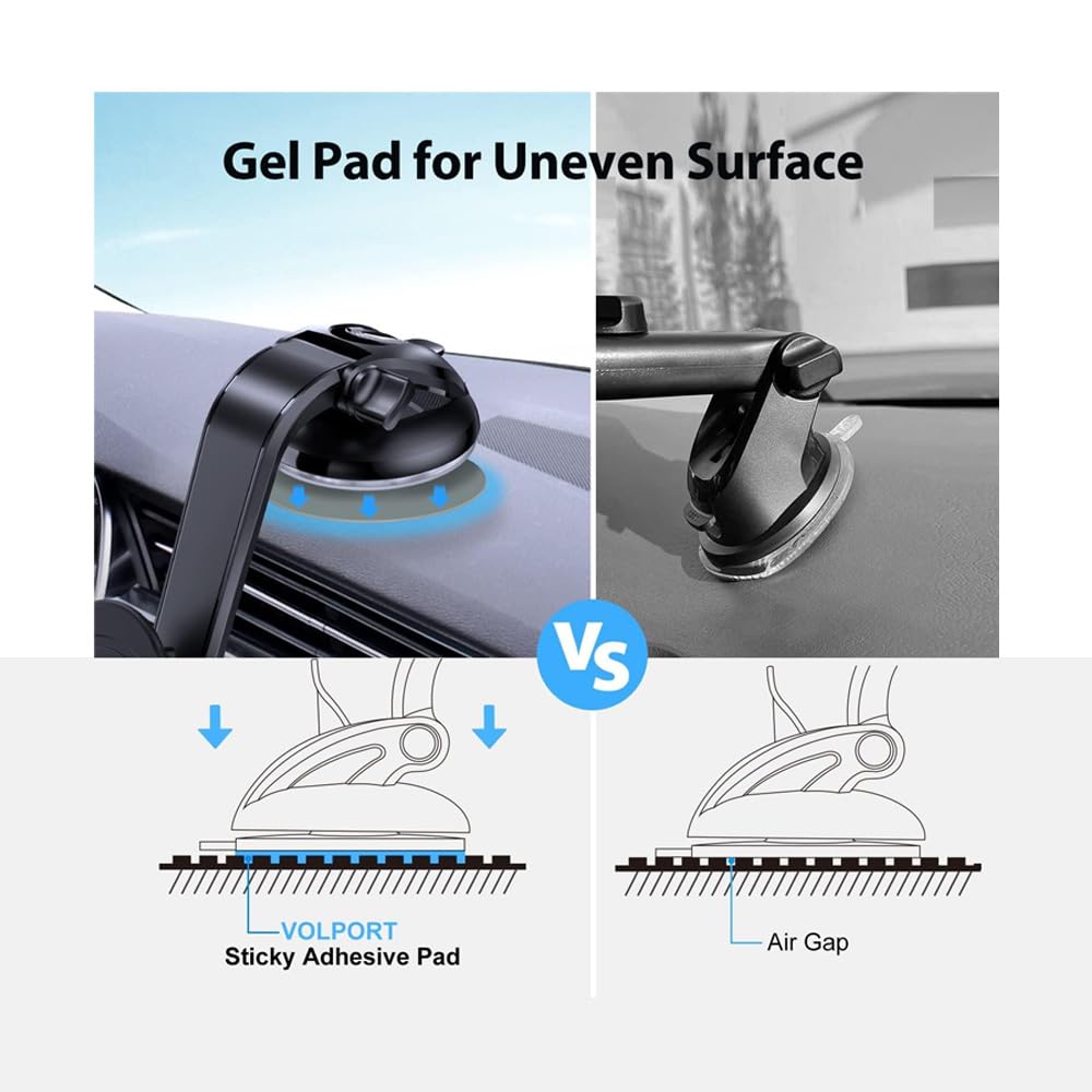 2-Pack 70mm/2.76" Adhesive Sticky Pads for Phone Holders Car Mounts, Heat-Resistant Super Strong Double-Sided Very High Bond Mounting Tape Sticker for Car Dashboard & Windshield