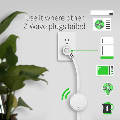 Zooz 800 Series Z-Wave Long Range Smart Plug ZEN04 800LR | Hub Required | Works with the Z-Box Hub, Home Assistant, and Hubitat