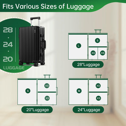 BRODI 10 Combo Pack Travel Vacuum Bags with Pump - Space Saver & Travel Essentials, Clothing & Luggage Vacuum Seal Bags