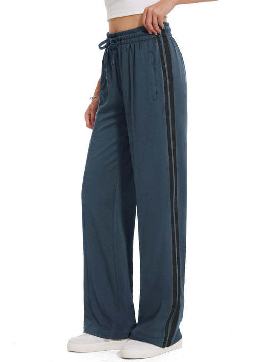Tapata Women's 28" Inseam Petite Track Pants Loose Straight Leg Jogging Sweatpants Warm-Up Sports Athletic Running, Dark Grey, XL