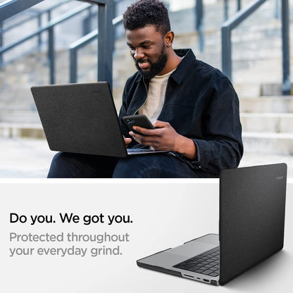 Spigen Urban Fit Laptop Case Compatible with MacBook Pro 16 inch with M3 Max / M3 Pro / M2 Pro / M2 Max Chip / M1 Pro / M1 Max Chip (2023/2021) - Black