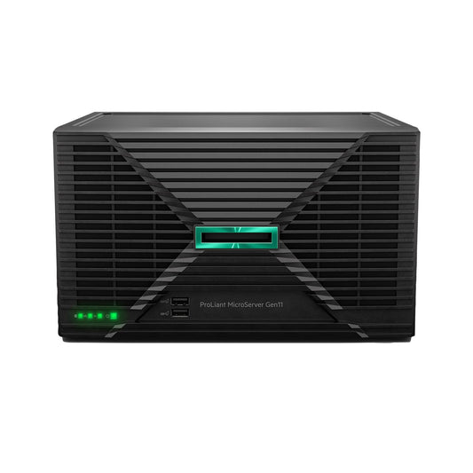 Hewlett Packard Enterprise ProLiant MicroServer Gen11 Tower Server, Intel Pentium Gold G7400 Processor, 16GB Memory, 1TB HDD Storage, External 180W US Power Supply (HPE Smart Choice P74439-005)