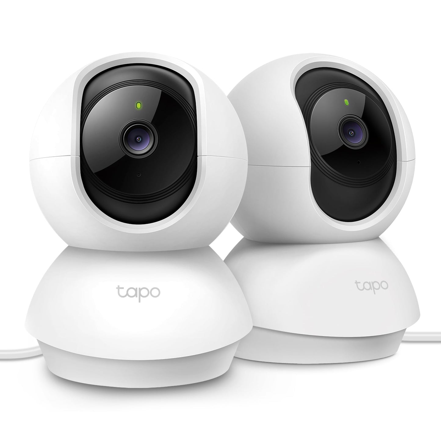 Tapo Wifi Indoor Camera, 2K 3MP Full HD Baby Camera, 360° Security Wireless Pet Camera, Night Vision, Work with Alexa & Google Home, 2 Pack(Tapo C210P2) (Package may vary)