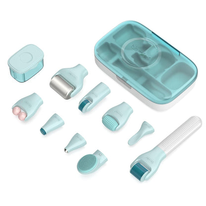 10 in 1 Derma Roller Kit, 0.25mm Microneedling Roller Microneedle Derma Roller with, Facial Beauty Roller Skin Care Tools, 10 Replaceable Heads and Storage Case