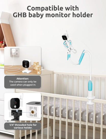 GHB Baby Monitor with Camera and Night Vision 5'' 720P HD 5000mAh Video Baby Monitor Camera IPS Screen, VOX Mode, 2-Way Audio, Temperature Alert, 8 Lullabies
