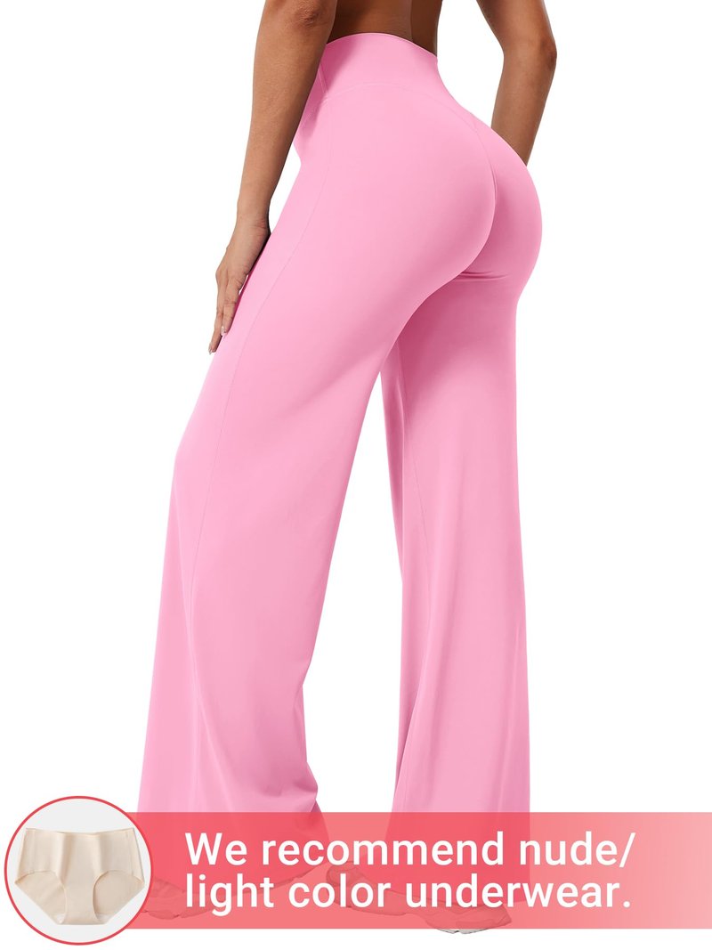 YEOREO Workout Leggings Womens No Front Seam Straight Leggings 31.5" High Waist Buttery Eddiy Gym Yoga Pants Bubblegum Pink XXL