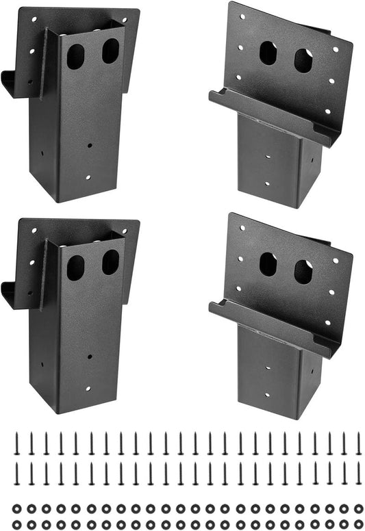 VEVOR Deer Blind Brackets - Heavy-Duty Steel Platform Brackets for Hunting Stands | 3.6x3.6 in, 2204 lbs Capacity, 4 Pcs