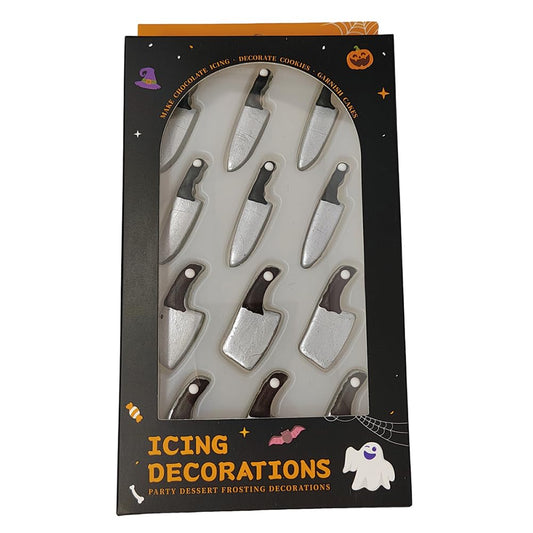 Edible Halloween Sprinkles for Cake Decorating, Edible Knives Cupcake Toppers for Cake, Cookies, Cupcakes, Baking, Ice Cream Desserts Supplies