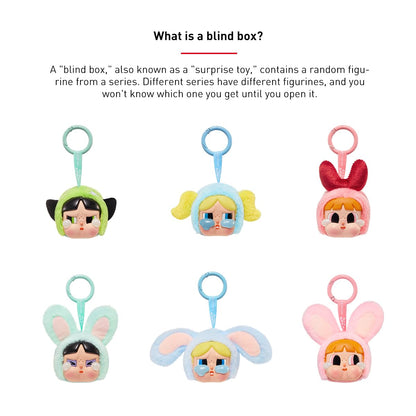 POP MART CRYBABY × Powerpuff Girls Series-Vinyl Face Plush 1Box 2.5 inches Action Figure Art Toy Articulated Character Fan-Favorite Collectible