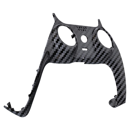 eXtremeRate Graphite Carbon Fiber Pattern Decorative Trim Shell Compatible with p s 5 Controller, DIY Replacement Clip Shell, Custom Plates Cover Compatible with p s 5 Controller with Accent Rings