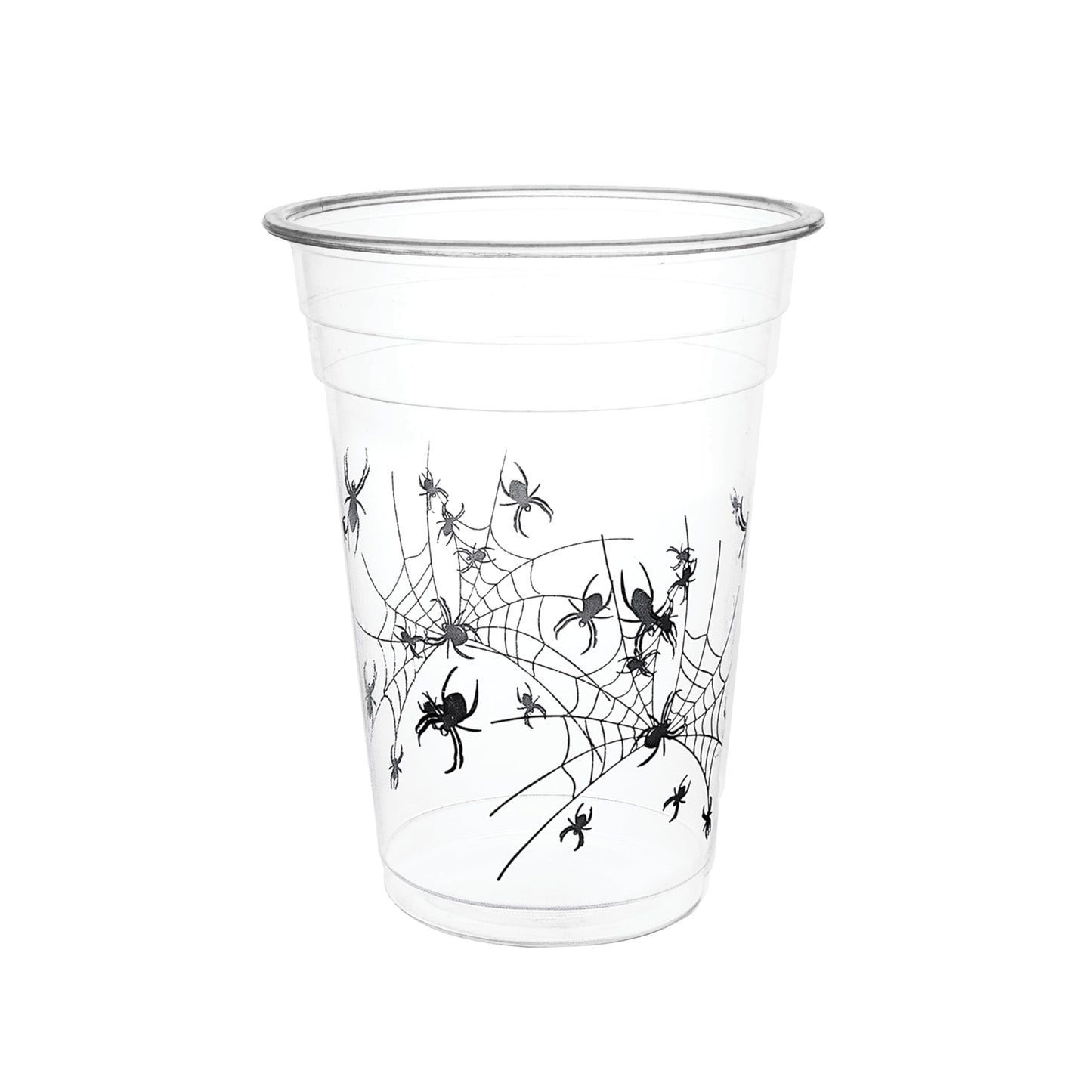 Party Essentials Supplies 20-Count Soft Plastic 16-Ounce Halloween Party Cups/Pint Glasses, Spider Print, One size (SD162042)