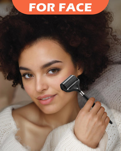 Titanium Derma Roller For Face Hair Beard，Beard Microneedle Roller For Men With Storage Case，Scalp Derma Roller For Women，Personal Use Microneedling Roller Microdermabrasion Beauty Instrument
