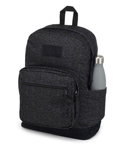 JanSport Right Pack Premium Backpack - Daypack with 15" Laptop Sleeve, Main Compartment & Water Bottle Pocket, Subtle Skull