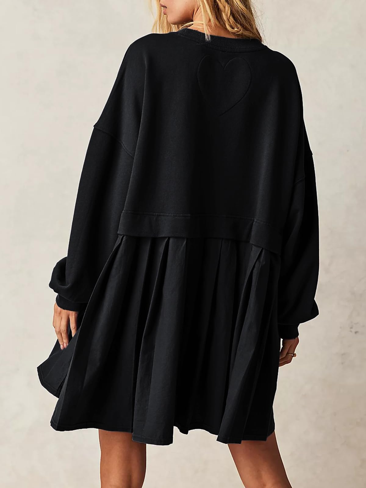 Dokuritu Halloween Sweatshirts for Women Crew Neck Pullover Tops Oversized Sweatshirt Mini Dress