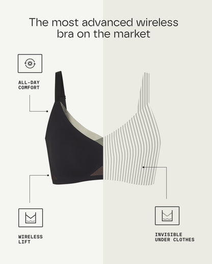 HONEYLOVE Bras for Women, LiftWear Crossover Bra - Sand - L