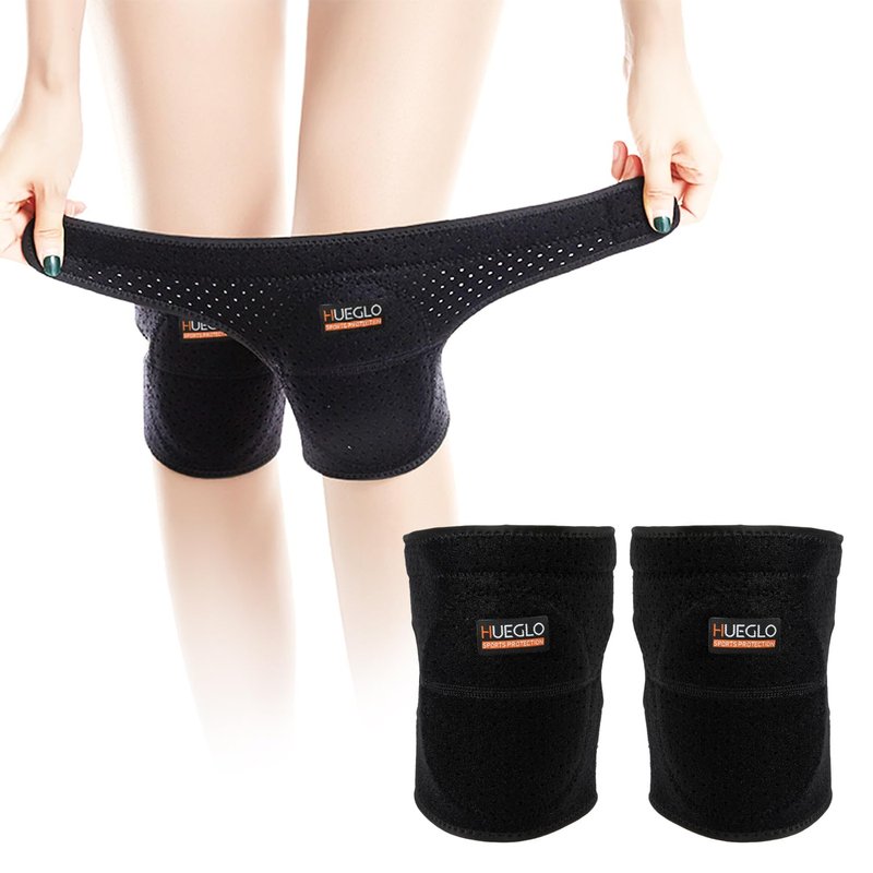 HUEGLO Protective Knee Pads for Dancers,Volleyball Knee Pad for Girls,Soft Sponge Knee Pads for Avoid Floor Burns & Bruising,1Pair,Black,Medium